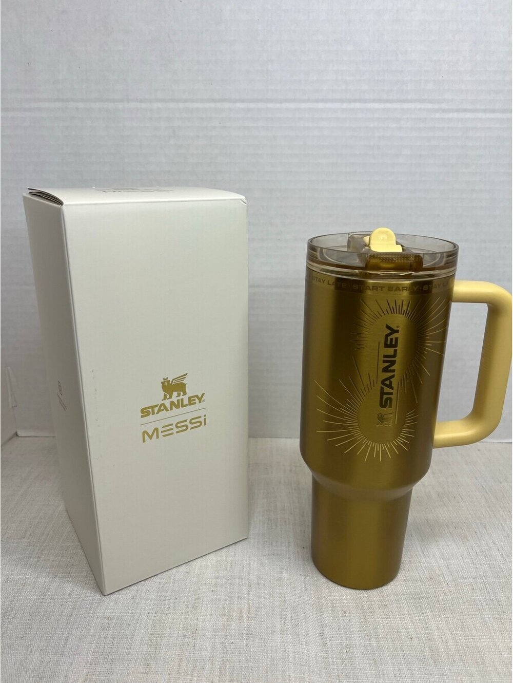 Stanley 40 Gold Messi Tumbler with Handle